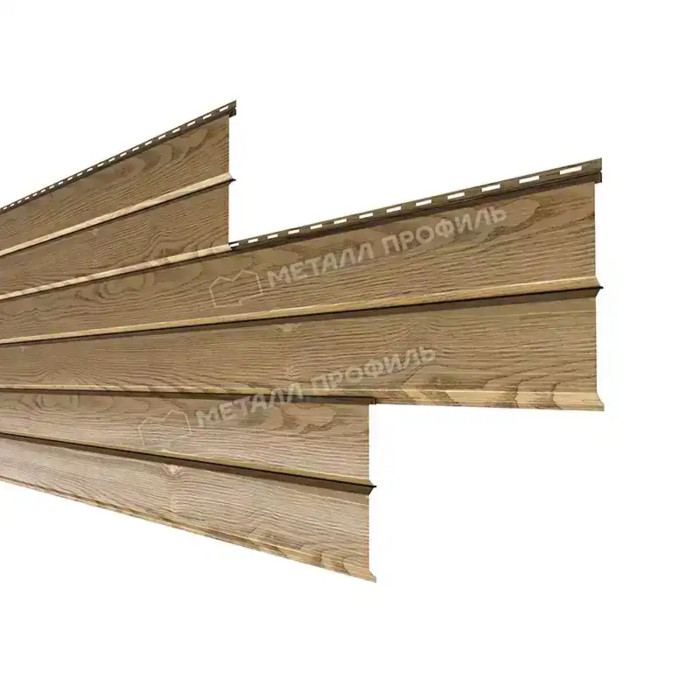 Металлический сайдинг Lбрус-XL-В Металл-Профиль ECOSTEEL текстурированный Сосна 14х335